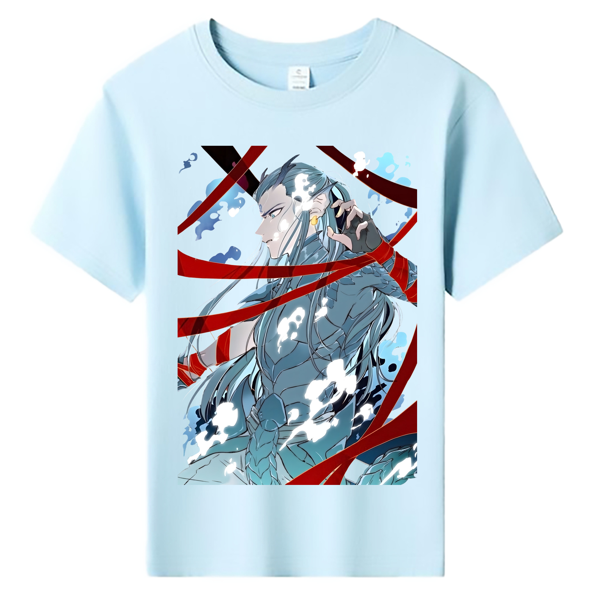 （画像用） Ne Zha 2 ナタ 魔童の大暴れ 綿100％キッズTシャツ（フロントプリント）